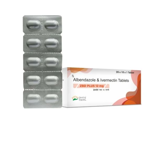 ZBD Plus Albendazole 400 Mg Ivermectin 12 Mg Tablet